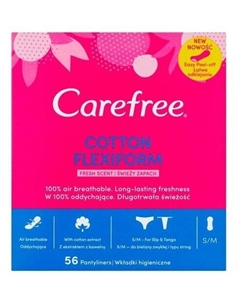 Гигиенические прокладки Cotton Flexiform, 56 шт. Carefree
