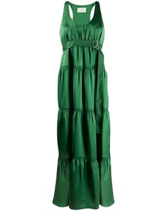 Cedric charlier платье макси со вставками 40 зеленый Cedric charlier