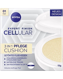 Кушон для ухода Expert Finish Cellular 3 в 1, светлый оттенок 01, 15 g Nivea