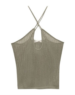 Вязаный топ, хаки Pull & bear