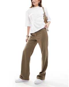 Узкие прямые брюки оливкового цвета Asos design