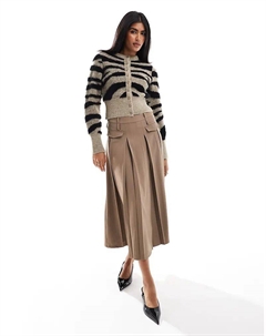 Кардиган с круглым вырезом и анималистичным принтом Asos design