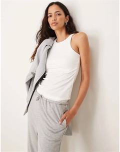 Майка гонщика second skin белого цвета Jdy