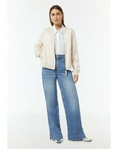 Джинсы свободного кроя WIDE-LEG-MIT GESCHLITZTEM SAUM, синий деним Comma casual identity