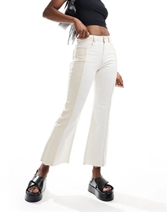 – Двухцветные джинсы цвета экрю Scalpers