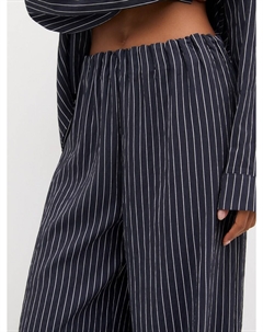 Широкие брюки, темно-синий Pull & bear