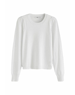 Джемпер CREW NECK LONG SLEEVE, REGULAR FIT, белый Next