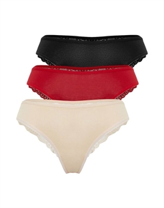 Трусики, цвет Light beige/Red/Black Trendyol