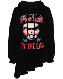 Платье мини Chucky с капюшоном из коллаборации с Universal, черный Gcds