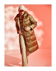 Пуховик с капюшоном, очень теплая флисовая подкладка, коричневый Koton