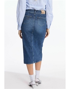 Юбка А-силуэта, синий деним Cache coeur