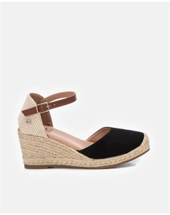 Женские эспадрильи на танкетке с пряжкой, черный Xti