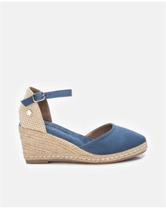 Женские эспадрильи на танкетке с пряжкой, синий Refresh