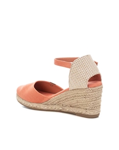 Женские эспадрильи на танкетке с пряжкой, коралловый Refresh