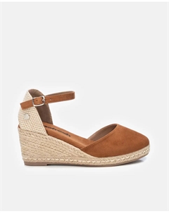 Женские эспадрильи на танкетке с пряжкой, коричневый Refresh