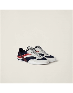 Кроссовки для занятий спортом из технической ткани и замши, мультиколор Miu miu