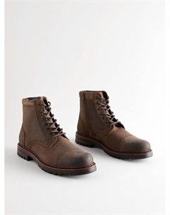 Ботинки на шнуровке, коричневый Next