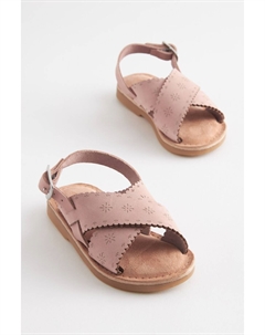 Сандалии с крестообразной застежкой, розовый Next