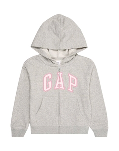 Толстовка с капюшоном на молнии, пятнистый серый Gap