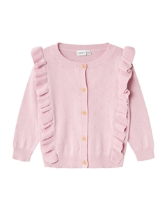 Вязаный кардиган NMFSomine, розовый Name it