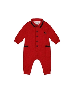 Комбинезон для мальчиков на пуговицах спереди - Baby, красный Deux par deux