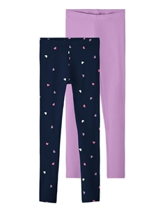 Узкие леггинсы NKFVivian, цвет Night blue/Lavender Name it