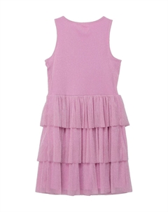 Платье с воланами, до колена, многослойное, детское, цвет Lilac Pink S.oliver