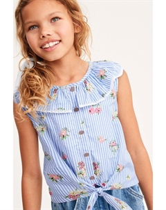 Блузка с завязками спереди (3–16 лет), синий Next