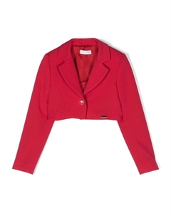Укороченный однобортный пиджак, красный Monnalisa