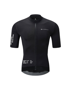 Велосипедное джерси унисекс с короткими рукавами и воротником-стойкой S-XXL, черный Mountainpeak