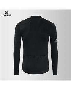 Кофта мужская для велоспорта с длинными рукавами хлопковая, черный Mountainpeak