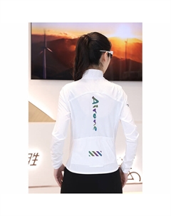 Женская ветровка для велоспорта тонкая с логотипом, белый Mountainpeak