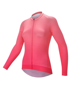 Кофта женская для велоспорта с длинными рукавами и градиентом, красный Mountainpeak