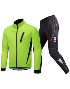 Костюм для езды на велосипеде мужской зимний ветрозащитный, зеленый Mountainpeak