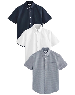 Рубашка обычного кроя на пуговицах, цвет Navy/White Next