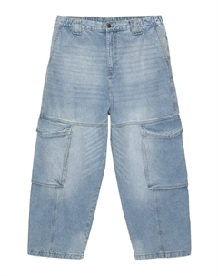 Джинсы-карго свободного кроя, синий деним Pull & bear