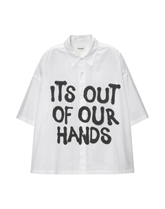 Удобная рубашка на пуговицах, белый Pull & bear