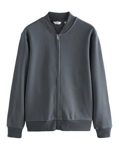 Толстовка с капюшоном на молнии, темно-серый Next