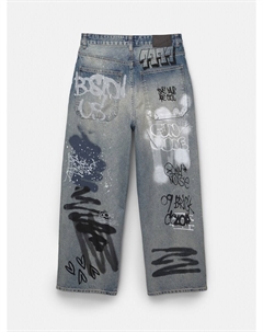 Джинсы свободного кроя, цвет Dusty blue/Blue denim Pull & bear