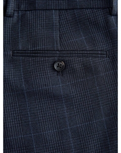 Обычные брюки в складку Prince Of Wales, темно-синий Next