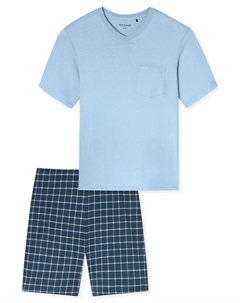 Короткая пижама  Comfort Essentials, цвет Aqua/Light blue Schiesser