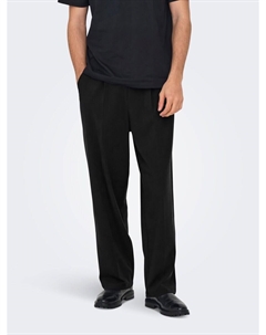 Обычные брюки в складку спереди DAVES, черный Only & sons