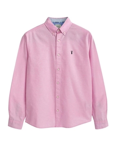 Рубашка обычного кроя на пуговицах, светло-розовый Next