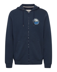 Толстовка с капюшоном на молнии, цвет Navy/Royal blue Blend