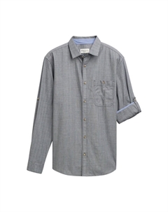 Рубашка обычного кроя на пуговицах, темно-синий Tom tailor