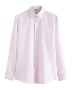 Рубашка обычного кроя на пуговицах, светло-розовый Next