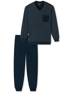 Длинная пижама, синий Schiesser