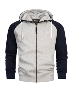 Толстовка с капюшоном на молнии Pulko, серый Indicode jeans