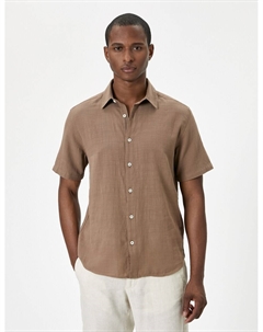 Рубашка обычного кроя на пуговицах, цвет Umbra Koton