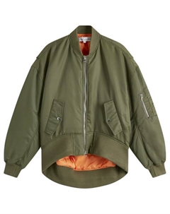 Куртка-Бомбер свободного кроя с закругленным подолом, зеленый Jw anderson